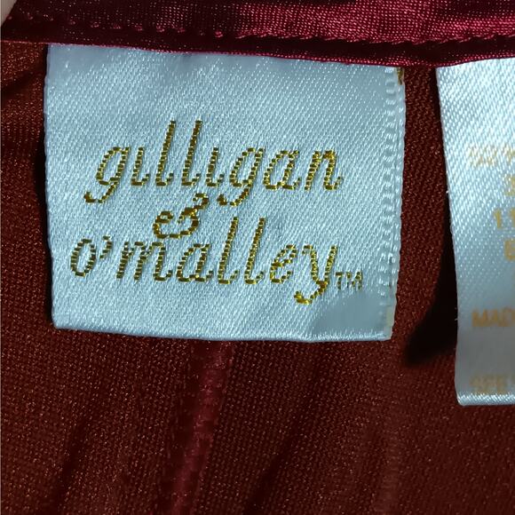 Vintage Gilligan & O'malley Nightgown XL Velour Soft Rusty Orange Sleeveless - Picture 9 of 9